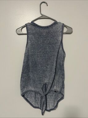 Mossimo Supply Co. Girls Heathered Navy Tank with Tie-Front